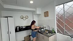 Roommate Obsessed with Jenn's Big Boobs Cumshot