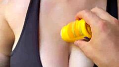 aussie hottie jade harper teases with juicy deepthroat skills