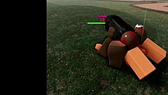 roblox fight turns into big tits creampie riding sex game loss!