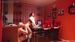 wild kitchen oral devours pussy and cock hungrily