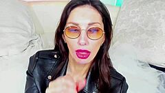 yo this hot milf blows in sexy glasses