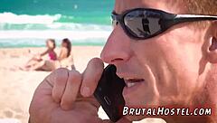 Country Ebony Teen Sucks White Dick in Extreme Domination!