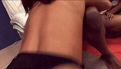 black dude takes on gangbang with bondage and deepthroat action