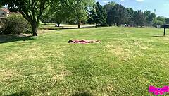 Dakota marr deepthroats spying creep's cock after sunbathing pov