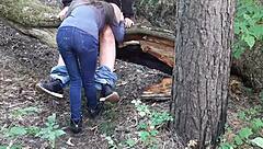 Girlfriend Spies on Lesbian Pussy Licking in Forest