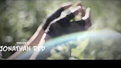 sexy model bares tits in outdoor shoot