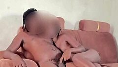 Neighbor Wife Jerks Naked Cock Sofa