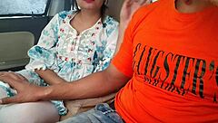 cute desi girl enjoys outdoor car ride with close friend