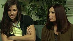 busty milf straps on to fuck hot girlfriend