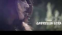 sexy model bares tits in outdoor shoot