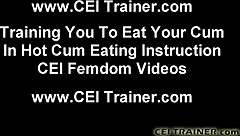 Pour Loaded Condom Cum into Your Mouth CEI Femdom!