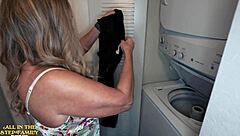 mature stepmom catches panty-sniffing stepson and rides him cowgirl style kymber leigh