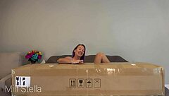 Lena petite milf sex doll unboxed with huge fake tits