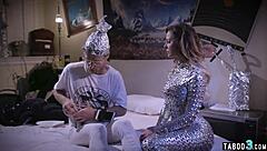 Busty Astronaut Milf Deepthroats Nerd Before Rough Strapon Revenge