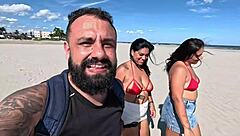 Nicoly mattos and lukas zaad dominate raquel hot in beach orgy