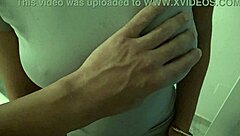 I caught young guy stroking with my panties