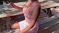 damn italian milf artemisia flaunts huge tits outdoor florida smoke fetish