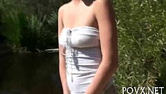 petite teen sucks cock hard before wild pov fuck?