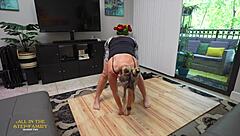 Stepmom workout turns into creampie pounding kymber leigh