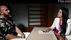 busty boss secretly fucks hot candidate's cock in office interview