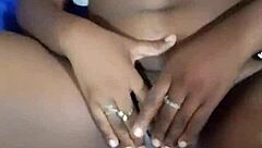 after squirting she fingers wet pussy nonstop