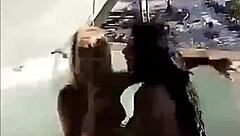 Horny Tattooed Lesbians Lick Big Tits in Jacuzzi Bliss