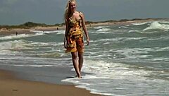 Gorgeous Blonde Teen Agnes Bathes Naked Body Ocean Seduction!