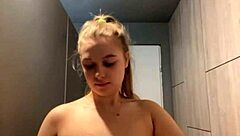 blonde teen gives extreme sloppy public blowjob deepthroat