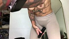 Sexy girl changes masturbates yoga hairy armpits