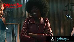 10 girl lesbian gangbang delivers rough fisting strap-on squirting orgy parody