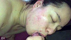 hey asian milf teases that cock with her seductive homemade sucking skills