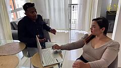 Interviewing rio dancer turns into wild bbc pounding creampie fuck