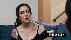 Hey pregnant milf, ride my cock in this wild threesome!