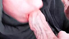 Beautiful tattooed cutie masters self-sucking autofellatio