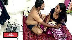 indian kavita blows small cock then fucks wildly like whore