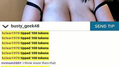 busty geek flashes massive tits on chaturbate live.
