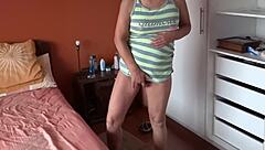 Wife Masturbates Then Takes Huge Cumshot Anal Pounding