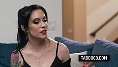 Hey pregnant milf, ride my cock in this wild threesome!