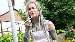 german scout films anuskatzz's rough anal casting debut