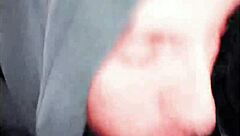 Beautiful tattooed cutie masters self-sucking autofellatio