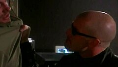 lesbian office threesome with strapon fingering and orgasms