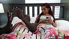 black stepdad pounds horny ebony teen pussy hard