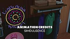 buff futa shemale sneaks up on roommate for deep dick pounding in sims 4