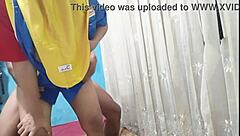 hey, pounding hijab girl indomaret employee in cosplay doggystyle