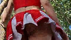 asmr barefoot beach forest walk with upskirt waves 🌊👣🌳