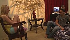 Sweet Blonde Teen Hooks Up for Live Web Chat Sex Ride