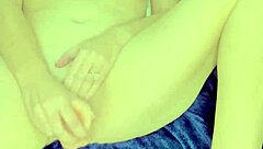 horny indian milf rubs big pussy with dildo before bed solo orgasm!