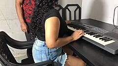 curvy colombian teen shakes big ass in tight skirt