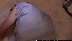 i suck latina's wet pussy feet in public kitchen pickup