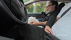 Boss Wild Car Jerk Lunch Break!